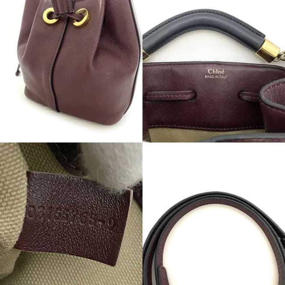 Chloé Chloe Shoulder Bag Wine Red 2way Leather Handbag Ladies - Picture 10 of 10